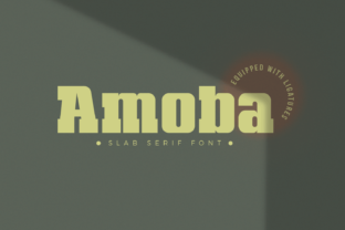 Amoba: A Bold and Thick Serif-Style Display Font with an Experimental Feel