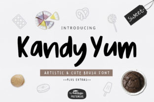 Discover the Playful Charm of Kandy Yum: A Modern Display Font for Creative Expression